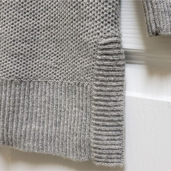 Talbots Sweater Womens M Gray Lambswool Blend Knit Cowl Pullover Tunic Lagenlook - Picture 6 of 9